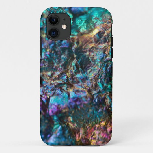 Coques Case-Mate iPhone Quartz luisant d'huile de turquoise (Dos)