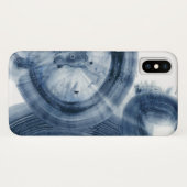 Coques Case-Mate iPhone Quasars - Cercles bleu encre (Dos (Horizontal))