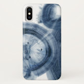 Coques Case-Mate iPhone Quasars - Cercles bleu encre (Dos)