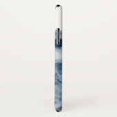 Coques Case-Mate iPhone Quasars - Cercles bleu encre (Dos/Droite)