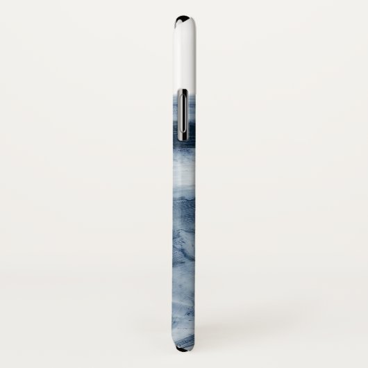 Coques Case-Mate iPhone Quasars - Cercles bleu encre (Dos/Droite)