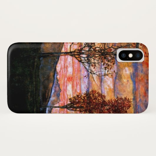 Coques Case-Mate iPhone Quatre arbres par Egon Schiele (Dos (Horizontal))