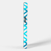 Coques Case-Mate iPhone Quatre carrés de couleur cyan (Verso / Droite)