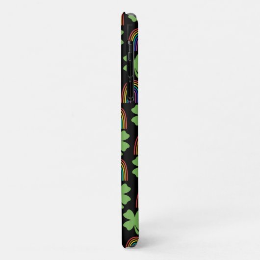 Coques Case-Mate iPhone Quatre Cloches à feuilles vertes avec Motif Rainbo (Dos/Gauche)