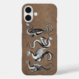 Coques iPhone 16 Plus Quatre Dragons Faux Cuir