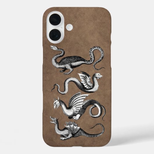 Coques Case-Mate iPhone Quatre Dragons Faux Cuir (Verso)