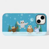Coques Case-Mate iPhone Quatre Petits Chouettes Qui Patinent Sur Glace (Verso (horizontal))