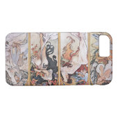 Coques Case-Mate iPhone Quatre Saisons, Mucha (Dos (Horizontal))