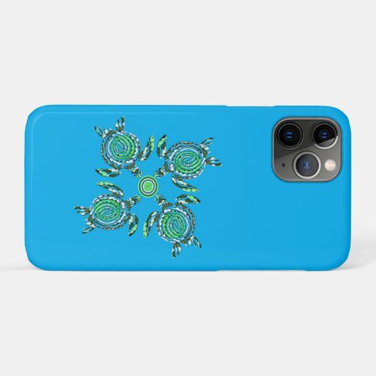 Coques Case-Mate iPhone Quatre Tortues Vertes Dot Art, (Dos (Horizontal))
