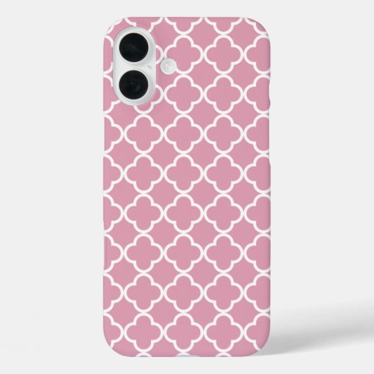 Coques Case-Mate iPhone Quatrefoil blanc rose (Verso)