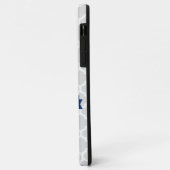 Coques Case-Mate iPhone Quatrefoil bleu personnalisé (Dos/Gauche)