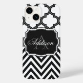 Coques Case-Mate iPhone Quatrefoil Chevron Monogram (Verso)
