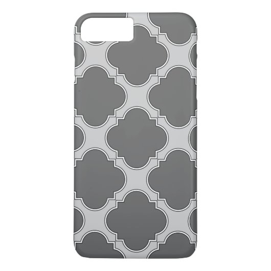 Coques Case-Mate iPhone Quatrefoil dans les tons gris (Dos)