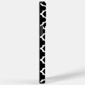 Coques Case-Mate iPhone Quatrefoil Motif noir et blanc Monogramme (Verso / Droite)