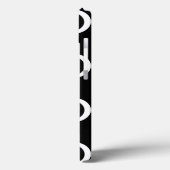 Coques Case-Mate iPhone Quatrefoil noir et blanc personnalise Monogramme (Verso / Gauche)