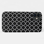 Coques Case-Mate iPhone Quatrefoil Noir Et Blanc, Trellis (Dos (Horizontal))