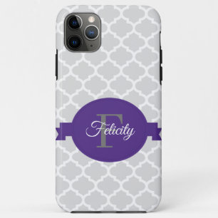 Case-Mate iPhone Case Quatrefoil pourpre Personnalisé