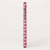 Coques Case-Mate iPhone Quatrefoil rose avec Monogramme de fille et nom (Dos/Gauche)