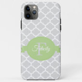 Coques Case-Mate iPhone Quatrefoil vert personnalisé (Dos)