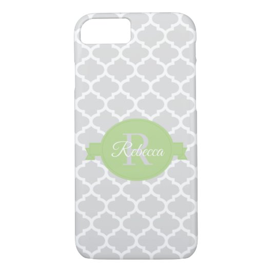 Coques Case-Mate iPhone Quatrefoil vert personnalisé (Dos)