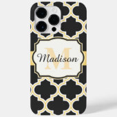 Coques Case-Mate iPhone Quatrefol noir et or marocain (Verso)