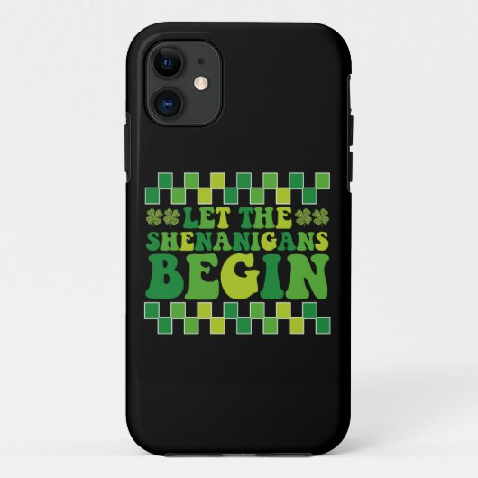 Coques Case-Mate iPhone Que les frasques commencent Irish Groovy Rétro (Dos)