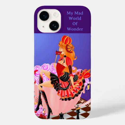 Coques Case-Mate iPhone Queen of hearts on a Bed of Roses  (Verso)
