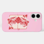 Coques Case-Mate iPhone Queen of Hearts Red Preppy Art (Verso (horizontal))