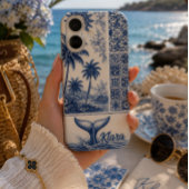 Coques Case-Mate iPhone Queue de baleine tropicale personnalisée