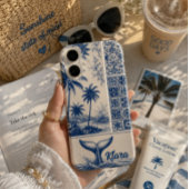 Coques Case-Mate iPhone Queue de baleine tropicale personnalisée