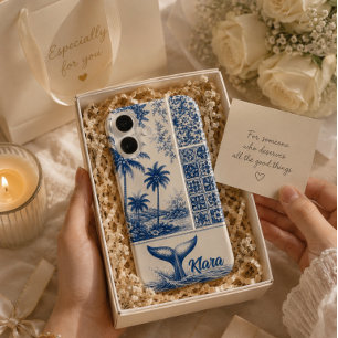Coques iPhone 16 Queue de baleine tropicale personnalisée