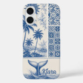 Coques Case-Mate iPhone Queue de baleine tropicale personnalisée (Verso)