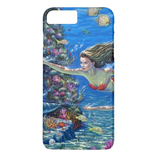 Coques Case-Mate iPhone queue rouge mermaid (Dos)