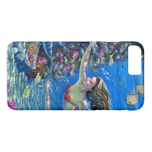 Coques Case-Mate iPhone queue rouge mermaid (Dos (Horizontal))