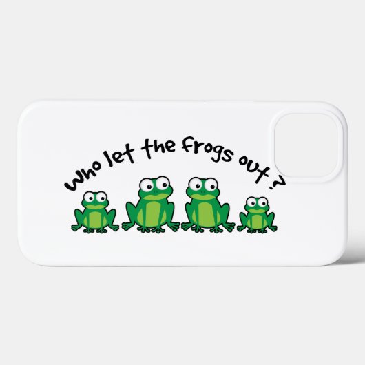 Coques Case-Mate iPhone Qui a laissé les grenouilles sortir? (Verso (horizontal))