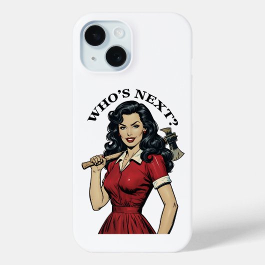 Coques Case-Mate iPhone "Qui est le prochain ?" iPhone 15 de la femme au f (Verso)