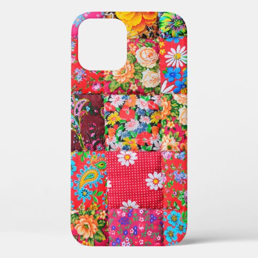 Coques Case-Mate iPhone Quillette patchwork artisanale avec motif floral e (Verso)