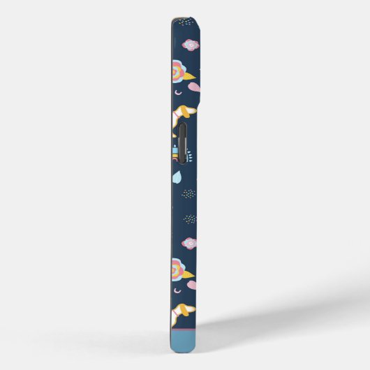 Coques Case-Mate iPhone Quirky mignon Chien Rainbow Motif bleu Personnalis (Verso / Droite)