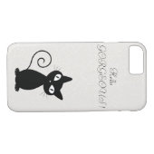 Coques Case-Mate iPhone Quirky Whimsical Black Cat Glittery-Bonjour magnif (Dos (Horizontal))
