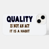 Coques Case-Mate iPhone Quotes De Qualité, La Qualité N'Est Pas Un Acte C' (Verso (horizontal))