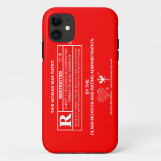 Coque Case-Mate Pour iPhone R-Sign : Femme - Blanc sur rouge