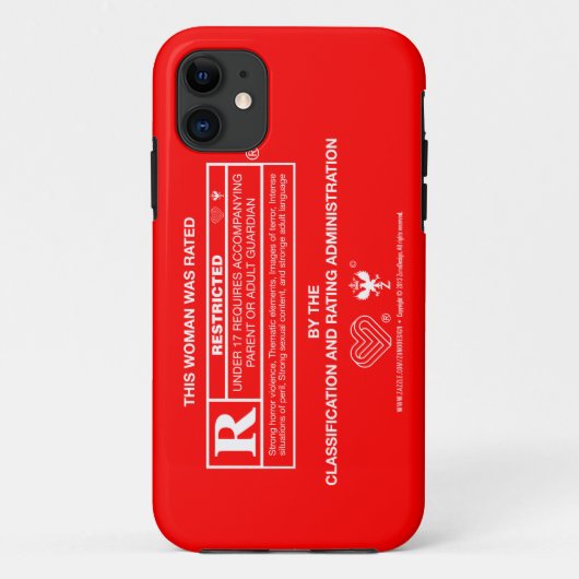 Coques Case-Mate iPhone R-Sign : Femme - Blanc sur rouge (Dos)
