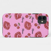 Coques Case-Mate iPhone RAB Rockabilly Cherry Kisses on Pink (Dos (Horizontal))