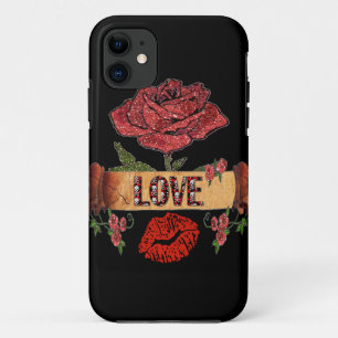 Coques Pour iPhone RAB Rockabilly Roses, Love & Lipstick