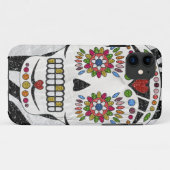 Coques Case-Mate iPhone RAB Rockabilly Sugar Skull on Zebra (Dos (Horizontal))