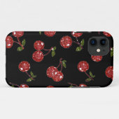 Coques Case-Mate iPhone RAB Rockabilly très cerise cerises sur noir (Dos (Horizontal))