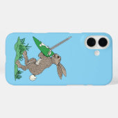 Coques Case-Mate iPhone Rabbit de guerrier médiéval (Verso (horizontal))