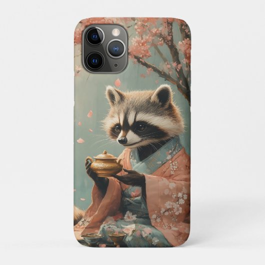 Coques Case-Mate iPhone Raccoon Bouddha : Thé Paisible Sous Cherry Tree (Dos)