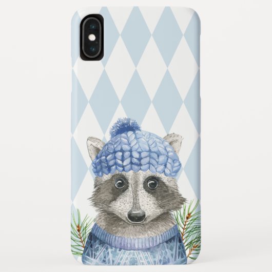 Coques Case-Mate iPhone Raccoon de bois mou en Casquette d'hiver (Dos)
