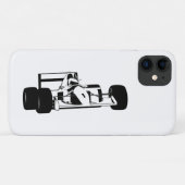 Coques Case-Mate iPhone Race Car Silhouette noir et blanc (Dos (Horizontal))